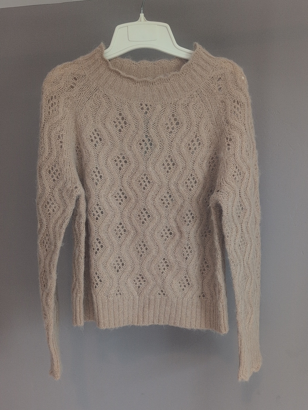 J.Crew Alpaca And Wool Blend Scalloped Edge Lightweight Sweater